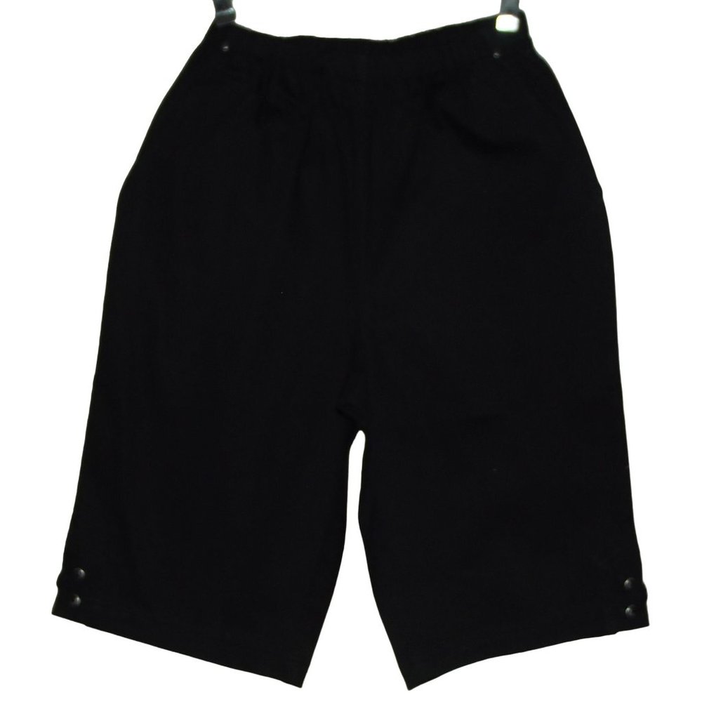 Denim+Company (d&co)Black Bermuda Shorts XXS x11"pull-on elastic high rise waist